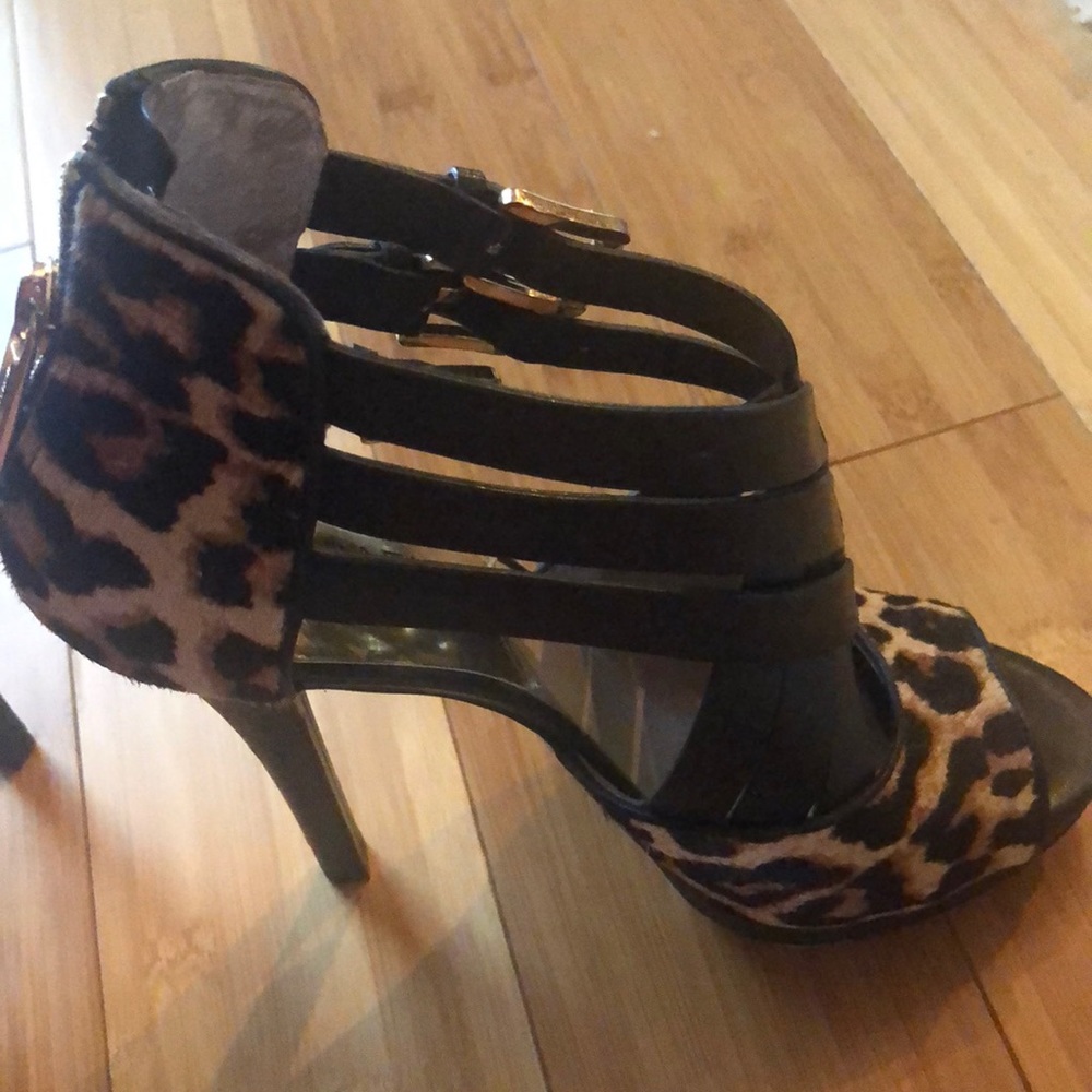 Leopard print ladies heels